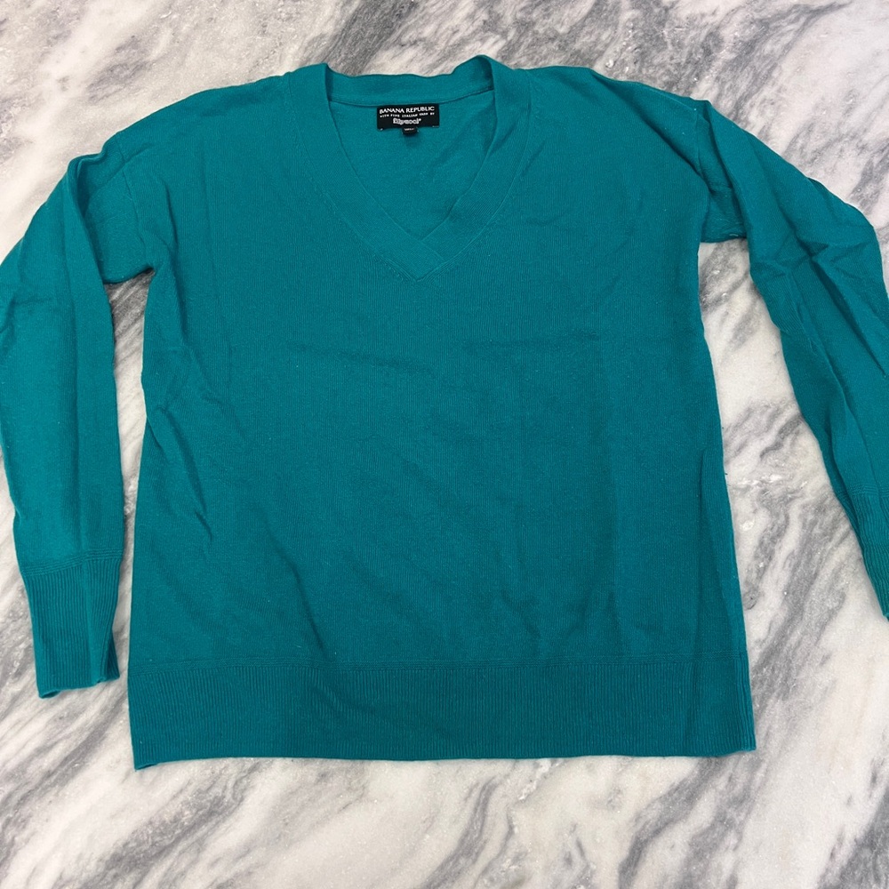 Banana Republic Turquoise Knit Top